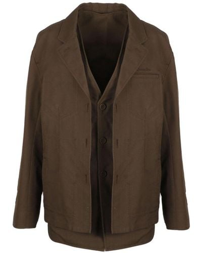 Dior Single-breasted Long-sleeved Blazer - Brown