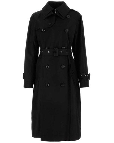 Sacai Double Breasted Trench Coat - Black