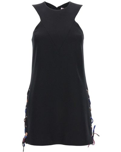 Emilio Pucci Lace-up Detailed Sleeveless Mini Dress - Black