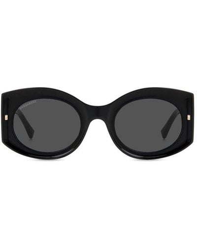 DSquared² Oval Frame Sunglasses - Black