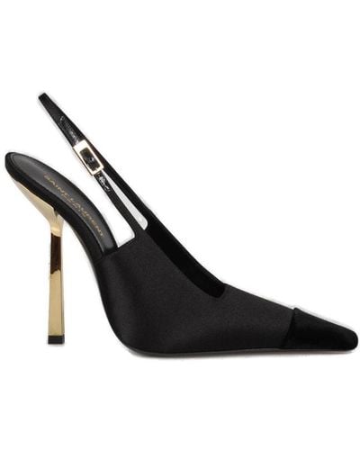 Saint Laurent Ines Slingback Court Shoes - Black