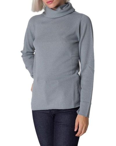 Le Tricot Perugia Roll-neck Knitted Jumper - Grey
