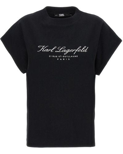 Karl Lagerfeld Logo Signature T-shirt Black