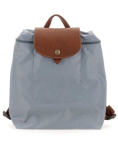 Longchamp Le Pliage Zip-up Backpack - Blue