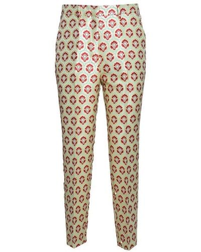 Etro All-over Patterned Mid-rise Trousers - Natural
