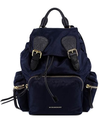 Burberry Medium Nylon Backpack - Blue