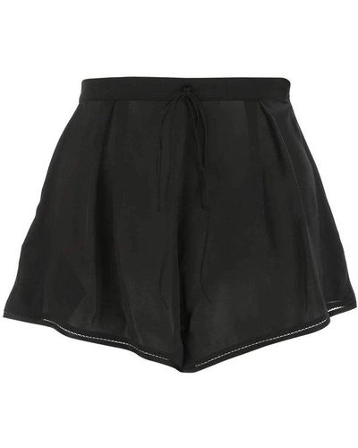 Saint Laurent Drawstring Waist Shorts - Black