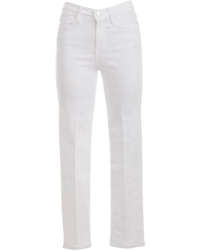 FRAME Straight-leg Cropped Jeans - White