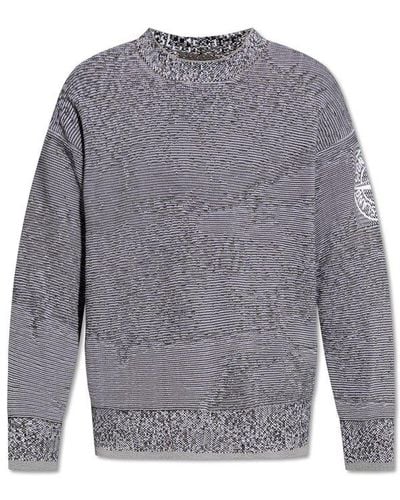 Stone Island Sweater With Logo, - Gray