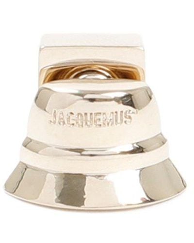 Jacquemus Logo Engraved Single Earring - Metallic