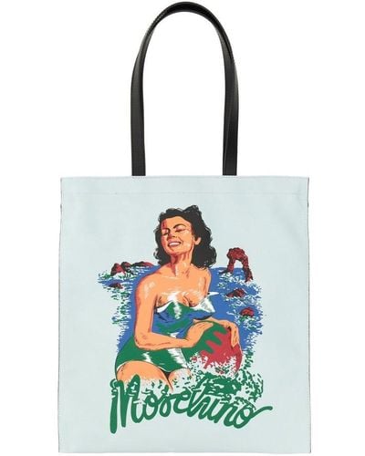 Moschino Hawaiian Print Tote Bag - White