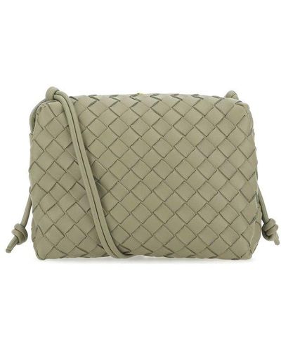 Bottega Veneta Sage Green Nappa Leather Loop Crossbody Bag