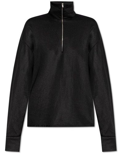 Jil Sander Half-zip Sweatshirt - Black