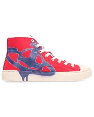 Vivienne Westwood Plimsoll High-Top Sneakers - Red