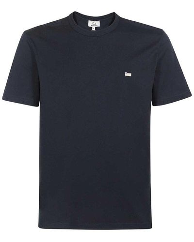 Woolrich Cotton Crew-Neck T-Shirt - Blue