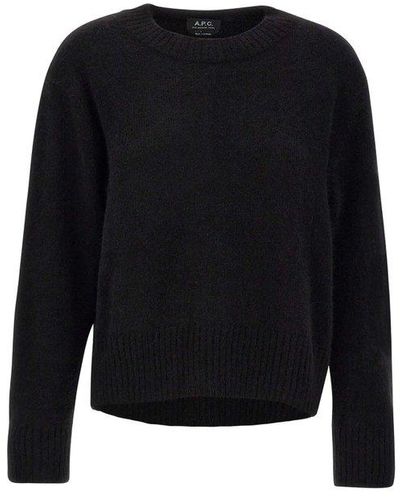 A.P.C. "alison" And Merino Wool Pullover - Black