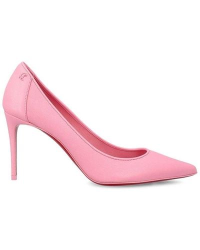 Christian Louboutin Pointed-toe Court Shoes - Pink