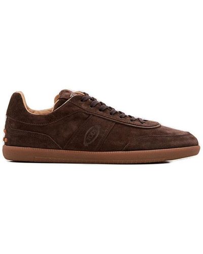Tod's Almond-toe Lace-up Sneakers - Brown