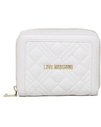 Love Moschino Quilted Zipped Wallet - White