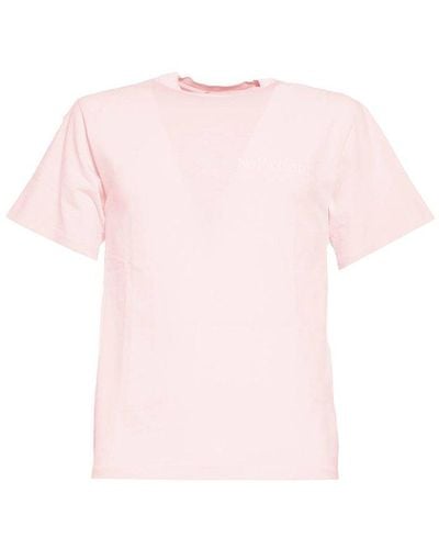 Aries No Problemo Printed Crewneck T-shirt - Pink