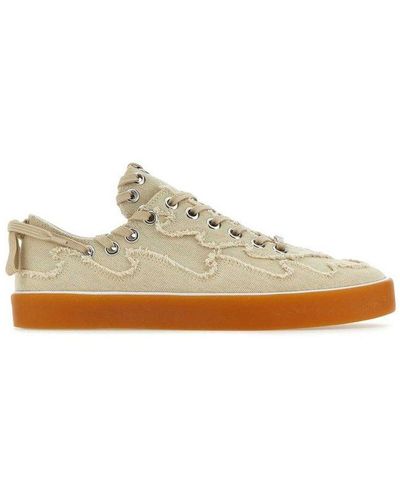 Bluemarble Kelly Frayed Detail Lace-up Sneakers - Natural