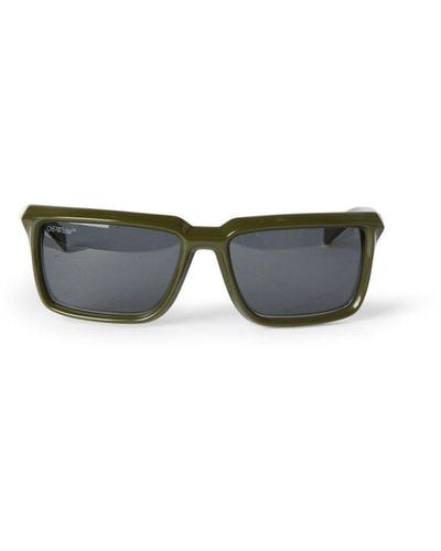 Off-White c/o Virgil Abloh Portland Rectangular Frame Sunglasses - Green