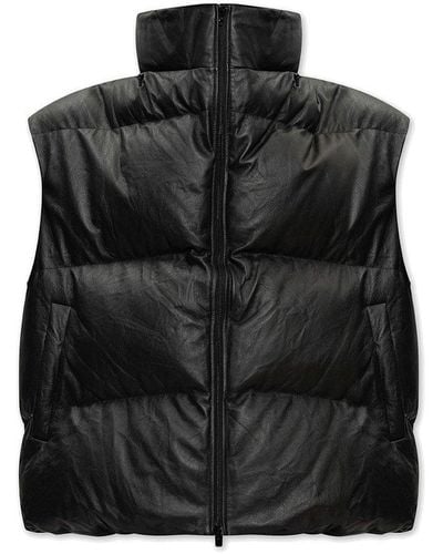 Balenciaga Oversize Leather Vest, ' - Black