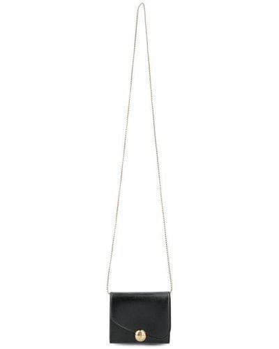 Ferragamo Asymmetric-flap Chain Strap Wallet - White
