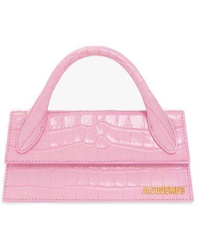 Sac Jacquemus Chiquito Long Rose Crocodile - Édition Exclusive 2022, Neuf Avec étiquettes, Taille Moyenne