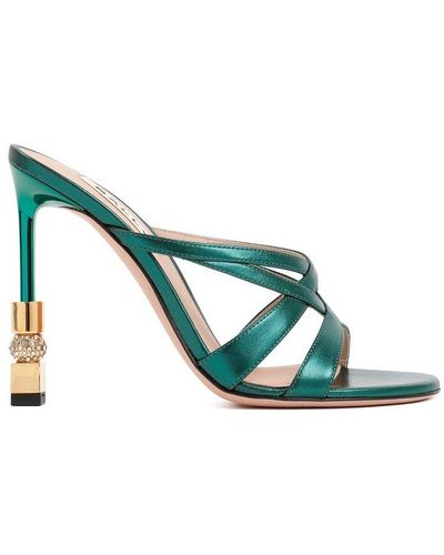 Bally Strapped Heel Sandals - Green