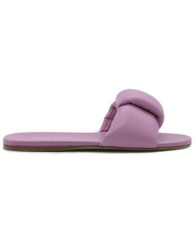 Miu Miu Flat Sandals - Pink
