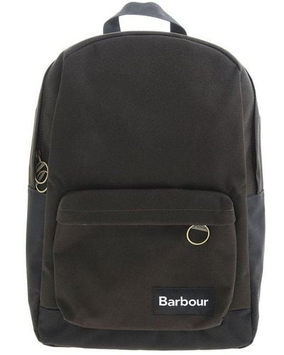 Barbour Logo Patched Backpack - Black