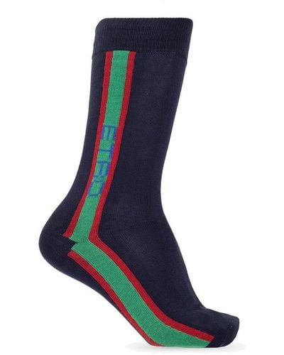 Etro Socks With Logo - Blue