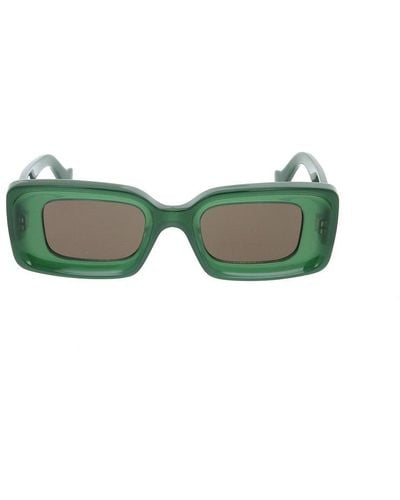 Loewe Rectangular Frame Sunglasses - Green