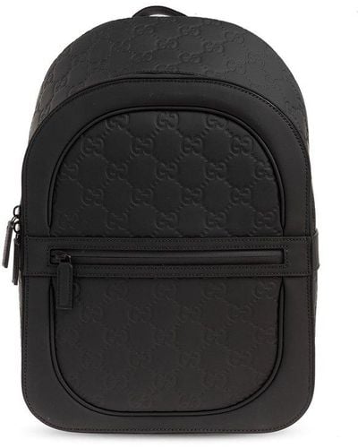 Gucci Backpack With Monogram, - Black