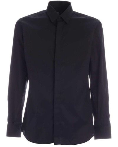 Karl Lagerfeld Long Sleeved Buttoned Shirt - Black