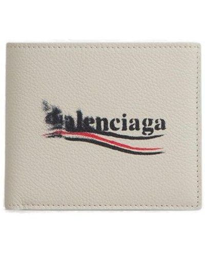 Balenciaga Cash Square Bi-fold Wallet - White
