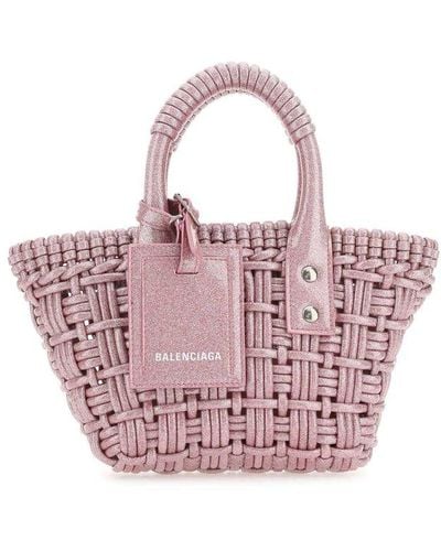 Balenciaga Xxs Bistro Basket Bag - Pink