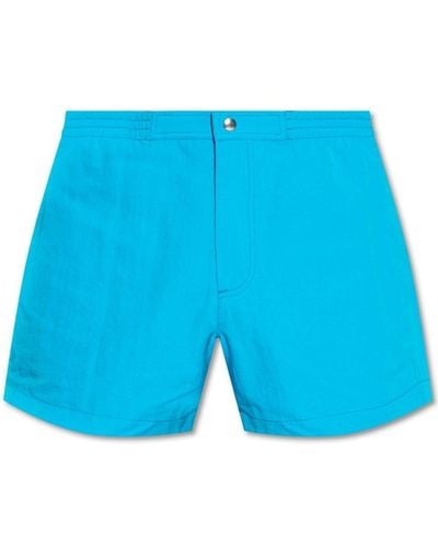 Bottega Veneta Buttoned Swim Shorts - Blue