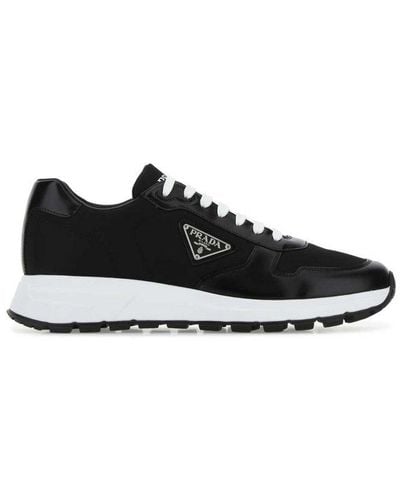 Prada Prax 01 Re-nylon Logo-plaque Recycled-nylon Low-top Sneakers - Black