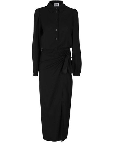 Moschino Jeans Side Slit Midi Dress - Black