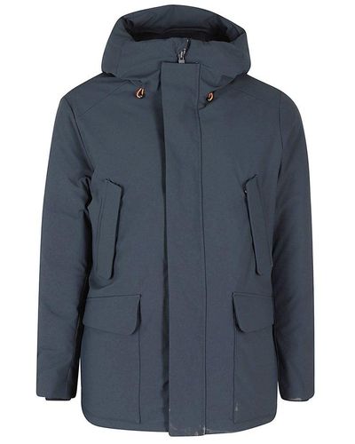 Save The Duck Hooded Padded Jacket - Blue