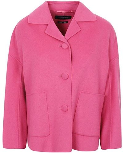 Weekend by Maxmara Relaxed Fit Buttoned Jacket - Pink