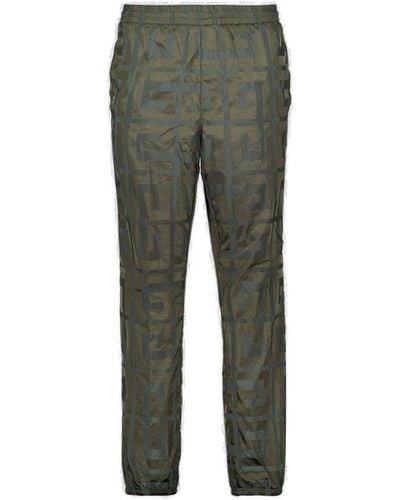 Givenchy 4g Motif Mid-rise Trousers - Green