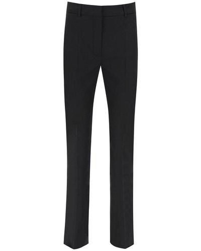 Sportmax Cotton Tailored Trousers - Black