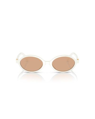 Miu Miu Oval-frame Sunglasses - White