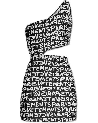Vetements Dress With Logo, - White