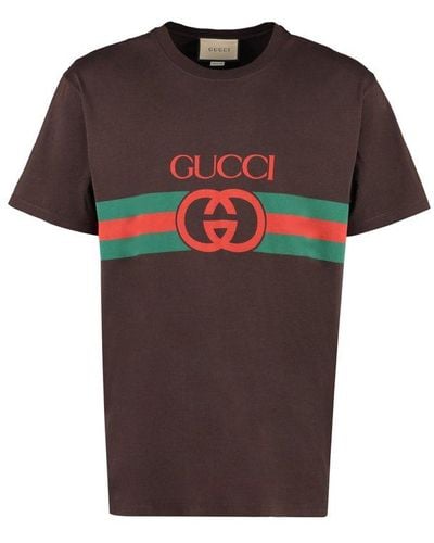 Gucci New Logo T-Shirt - Brown