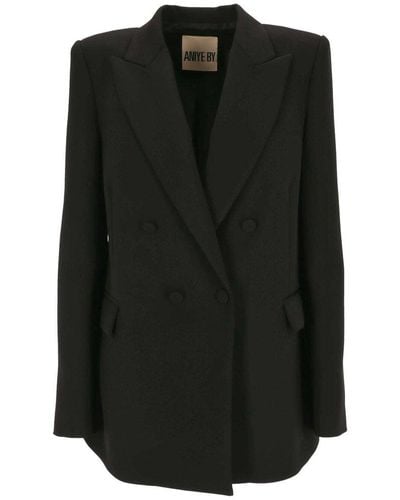 Aniye By Double-breasted Tailored Blazer - Black
