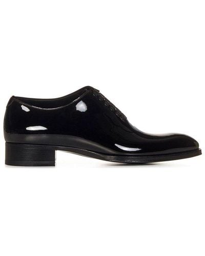 Tom Ford Square Toe Lace-up Shoes - Black